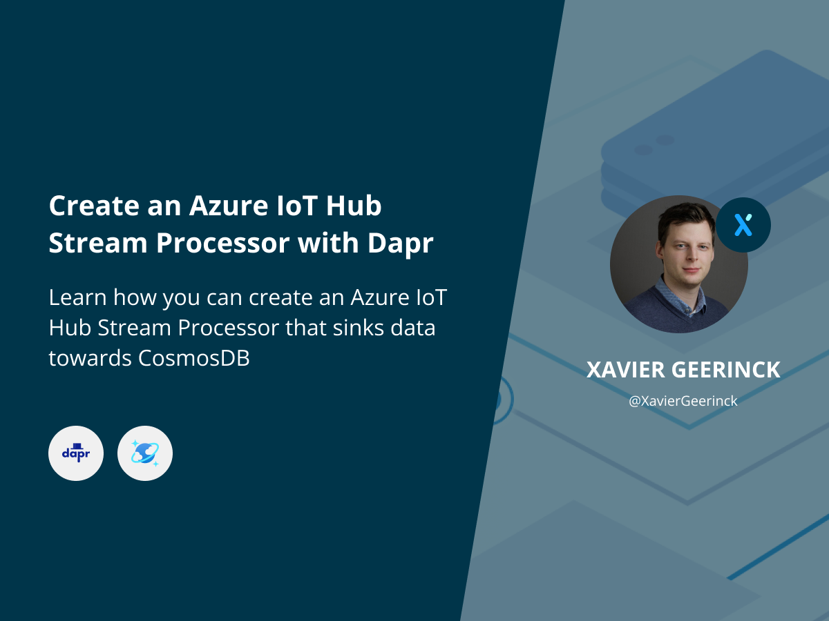 Create an Azure IoT Hub Stream Processor with Dapr